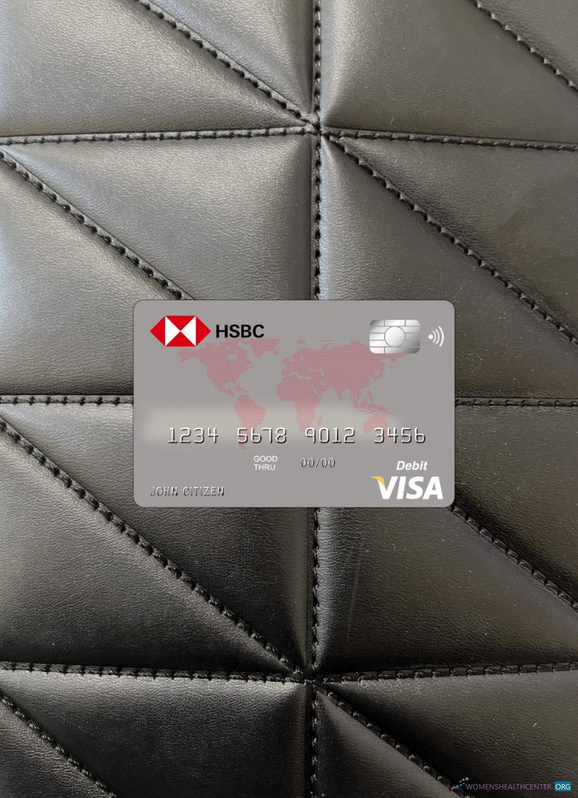 Download Australia HSBC bank visa card photolook front Photoshop template